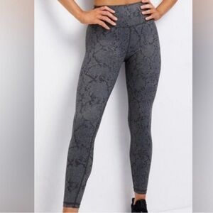 All Fenix Women's Snake Print Leggings - Gray